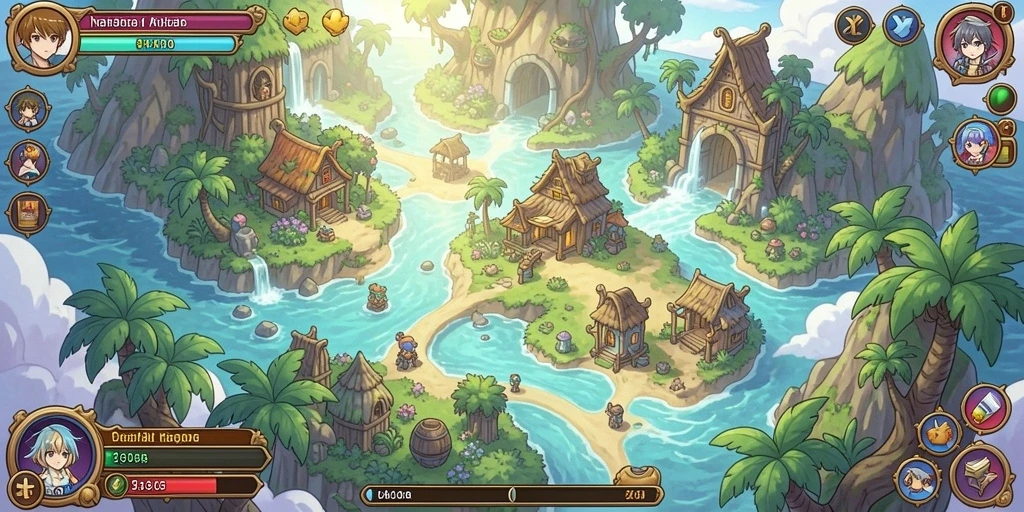 Screenshot menggambarkan salah satu level yang menantang dalam GUS77.