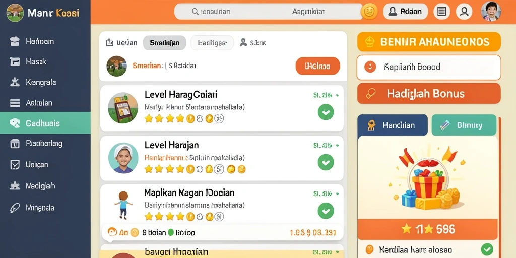 Screenshot 3: Halaman leaderboard yang menunjukkan peringkat pemain.